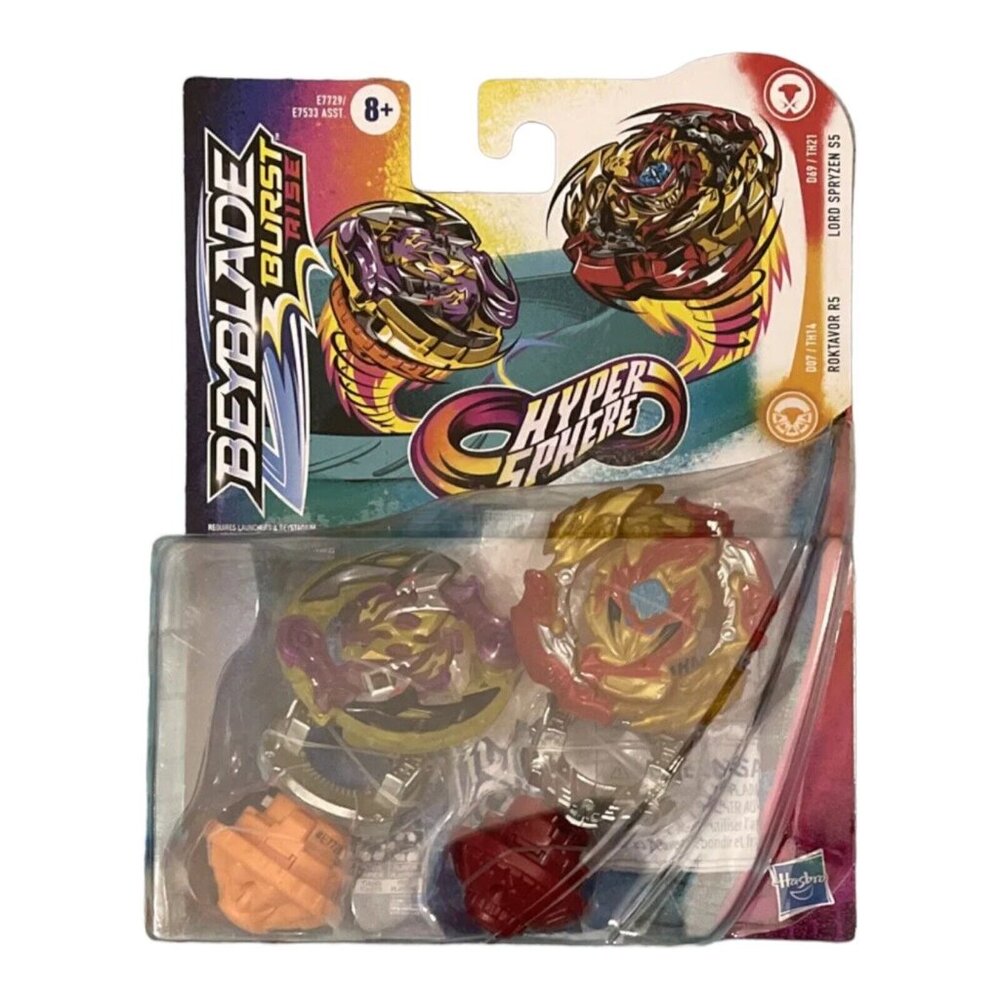 BEYBLADE Burst Rise Hypersphere Dual Pack Lord Spryzen S5 and Roktavor R5 --‎ 2